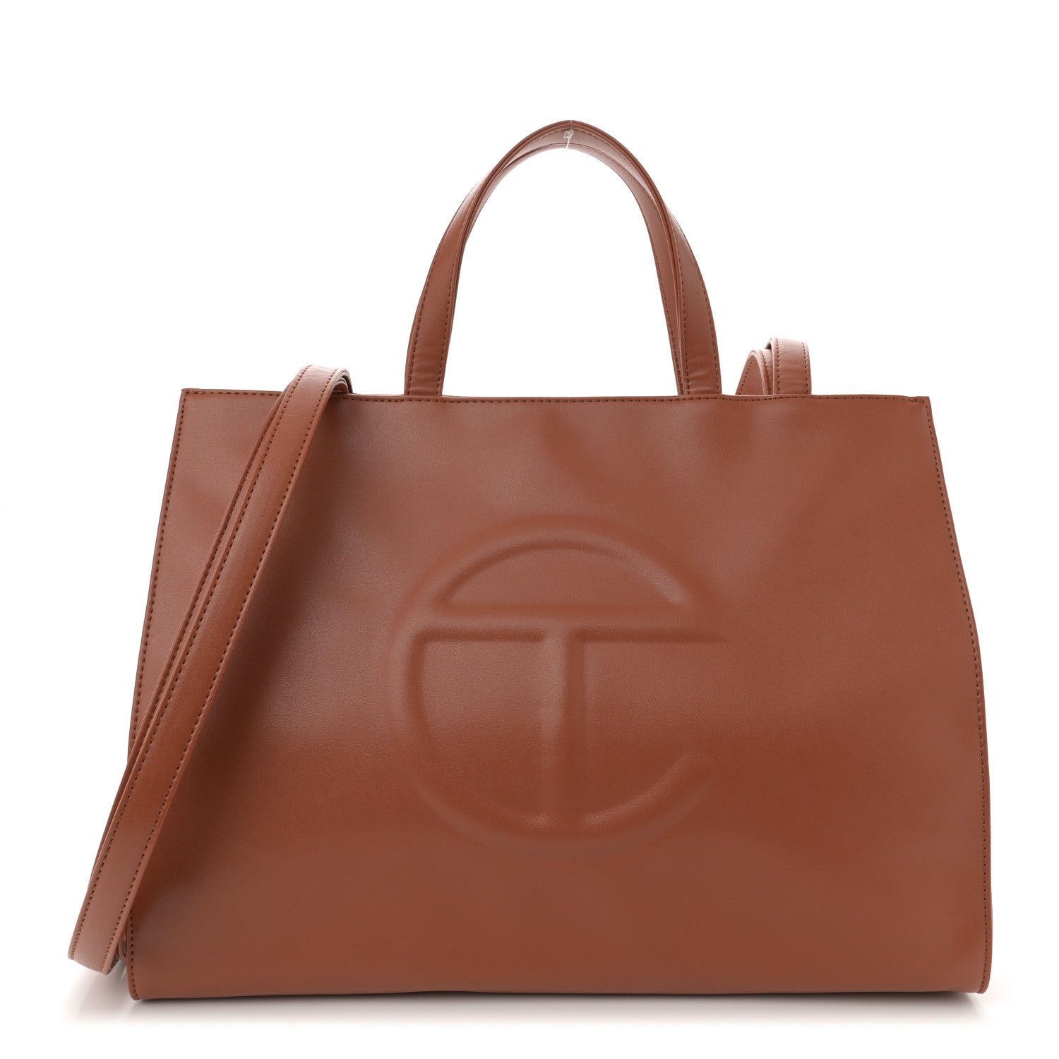 Telfar Vegan Leather Medium Shopping Bag Tan 1 of 12