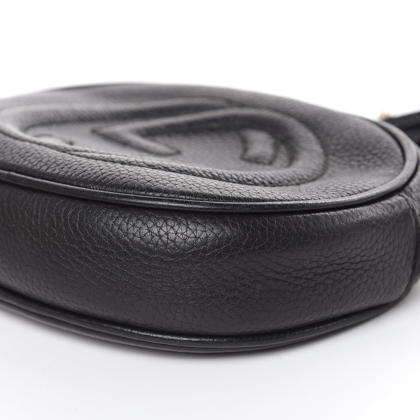 Pebbled Calfskin Mini Soho Chain Bag Black