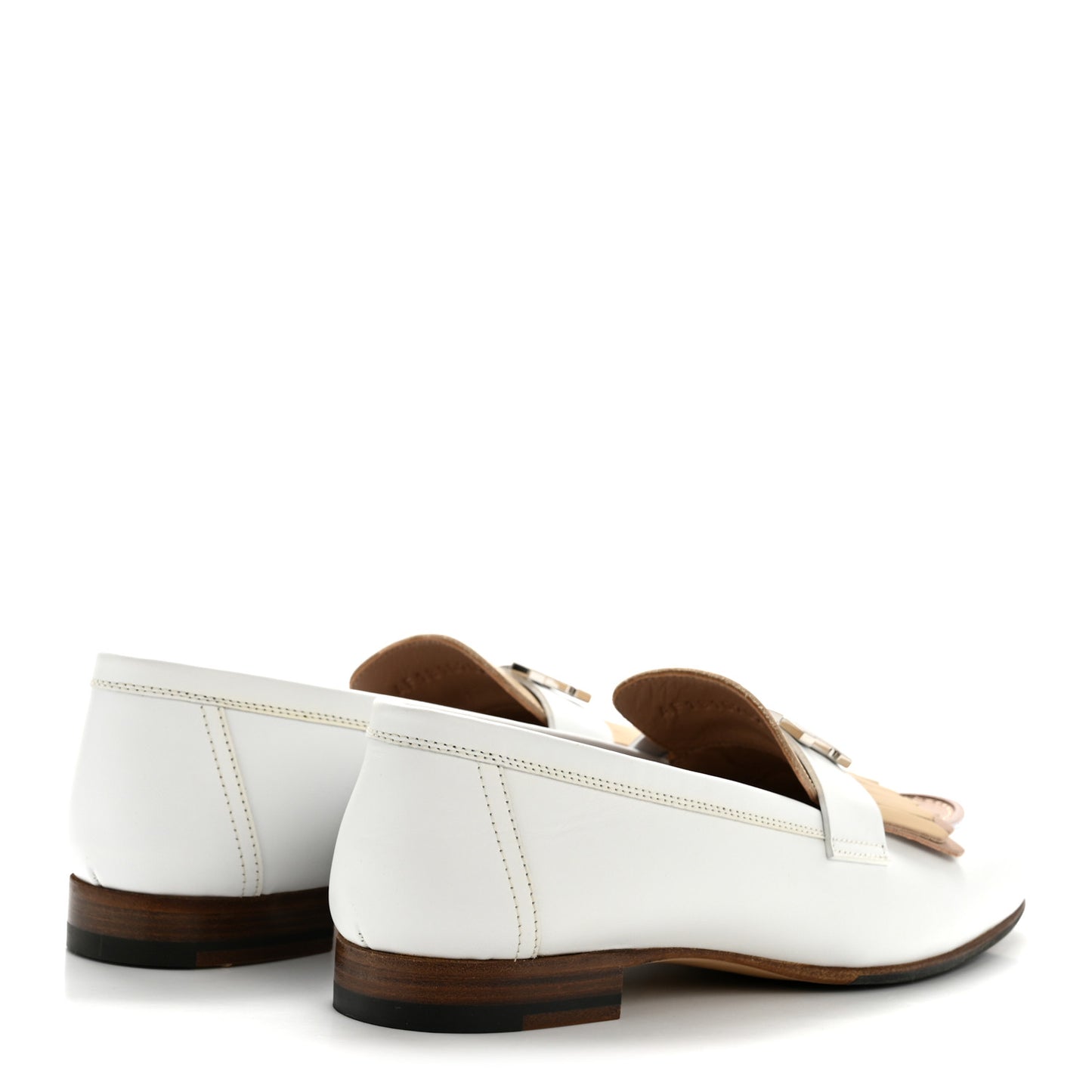 Goatskin Womens Royal Loafers 37 Multicolor White