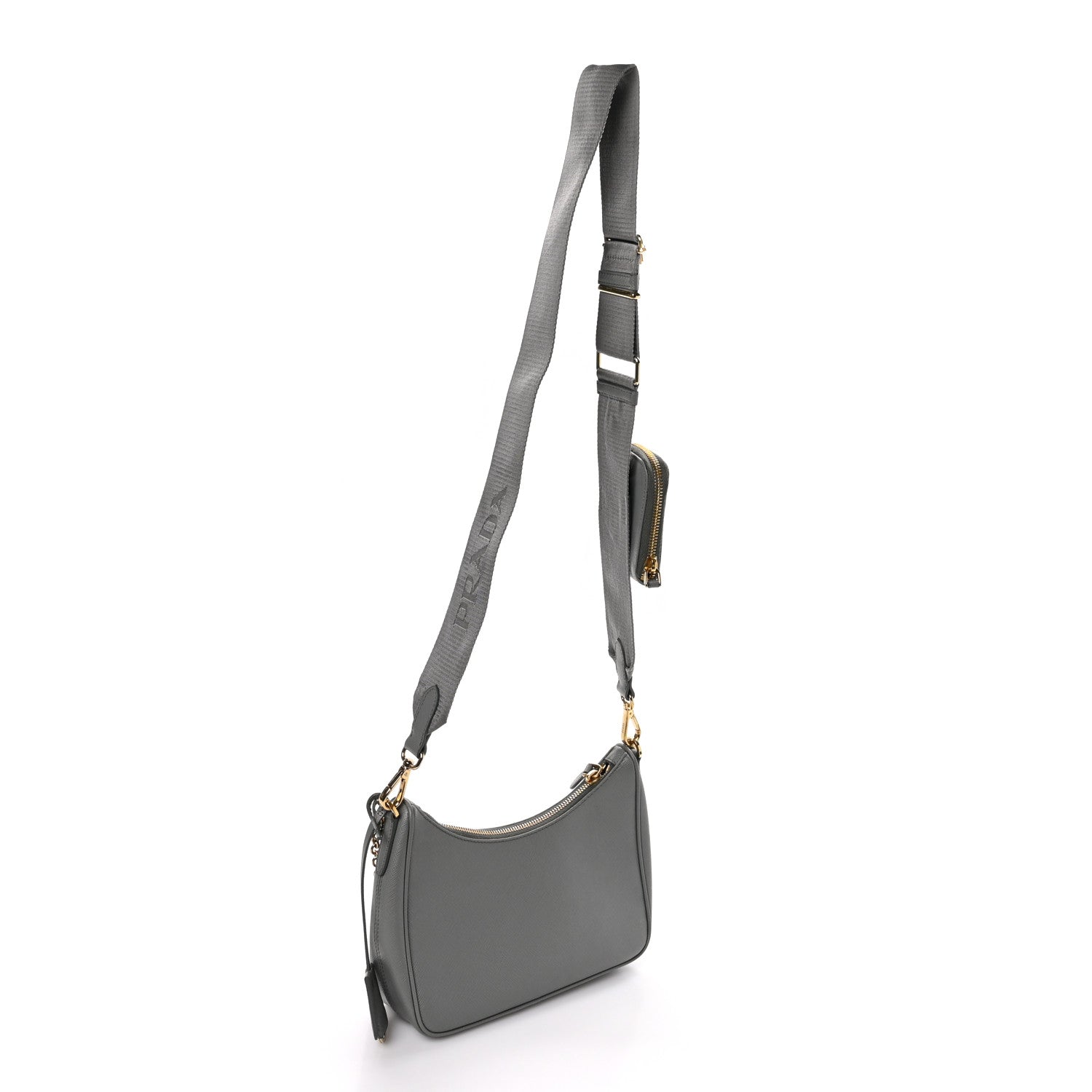 Prada Saffiano Re-Edition 2005 Shoulder Bag Ardesia 3 of 12