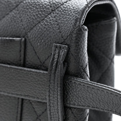 Chanel Grained Calfskin Quilted 2.55 Reissue Flap Belt Bag Clutch Black 13 of 14