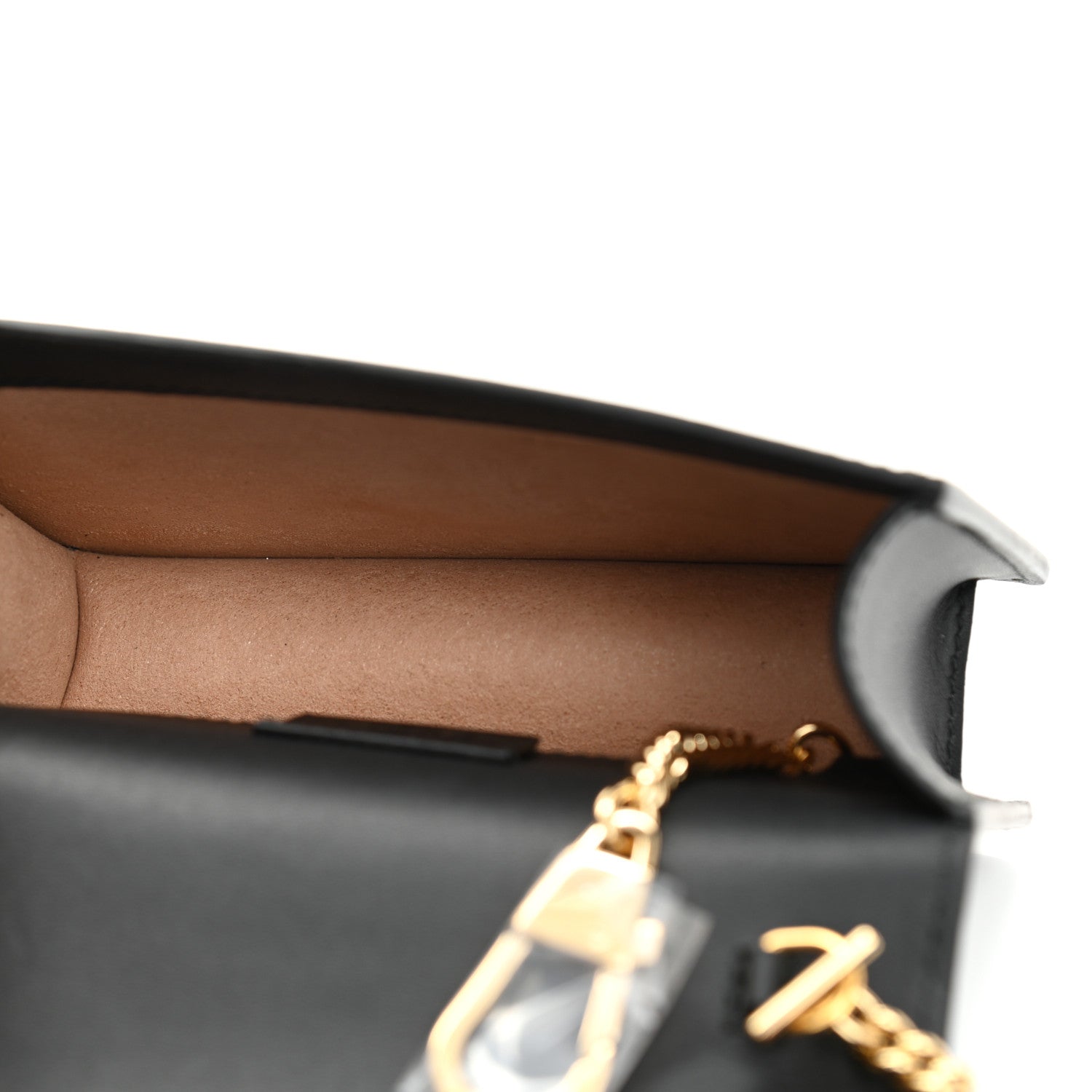 Gucci Calfskin Super Mini Sylvie Chain Shoulder Bag Black 5 of 10