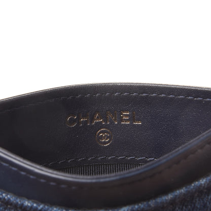 Chanel Denim Aged Calfskin Quilted Gabrielle Card Holder Blue 6 of 8