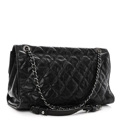 Chanel Crumpled Grained Calfskin Jumbo CC Crave Flap Black 3 of 10
