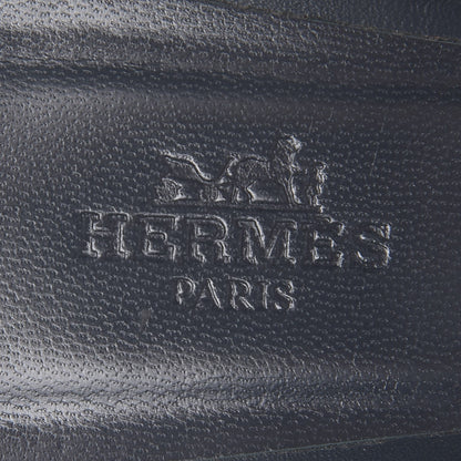 Hermes Calfskin Oasis Sandals 38 Bleu Ardoise Bordeaux 6 of 9