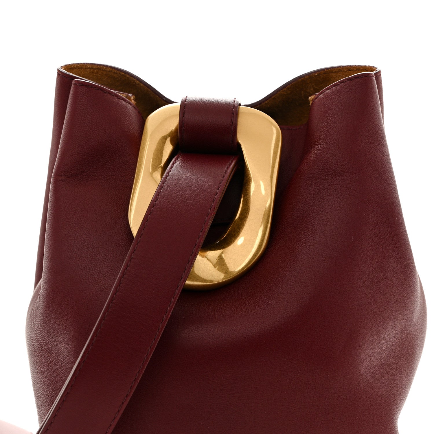 Bottega Veneta Nappa Drop Bucket Bag Bordeaux 1839151 – FASHIONPHILE