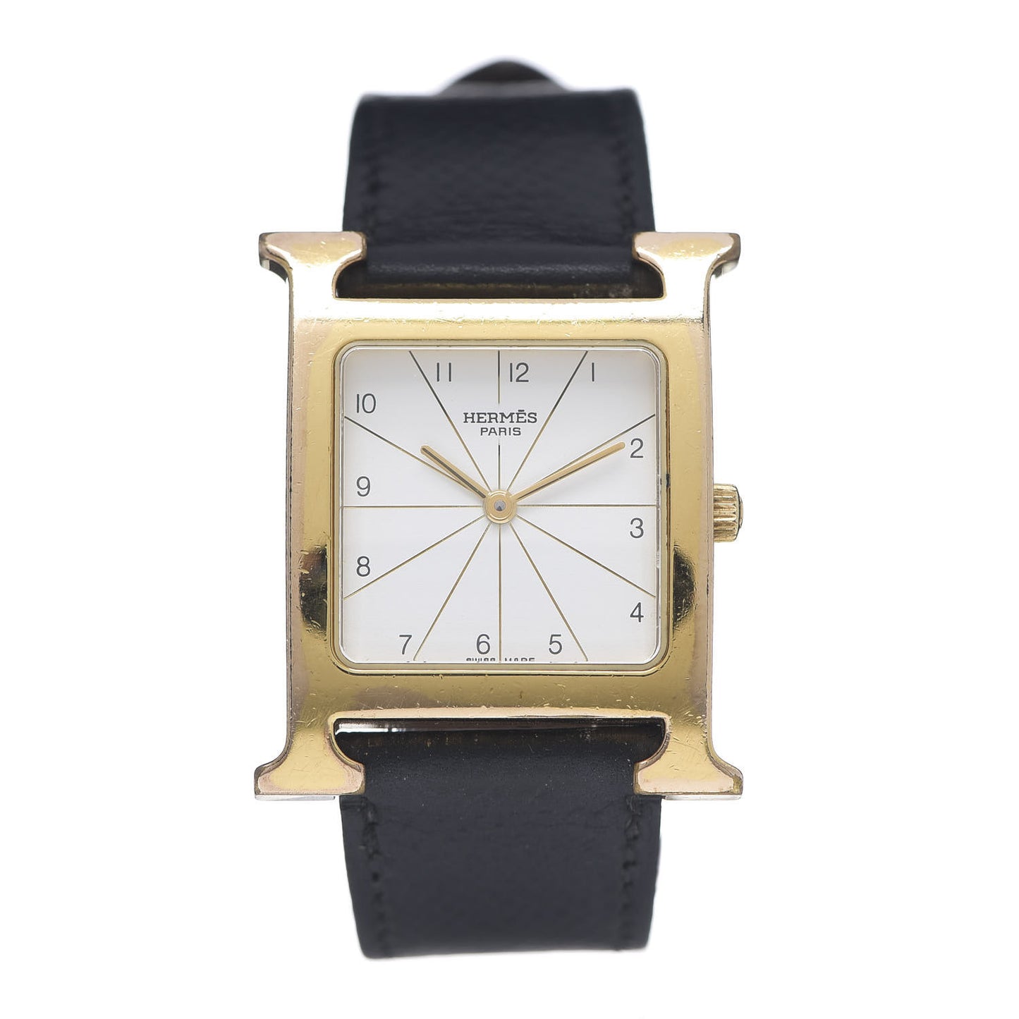 Stainless Steel Epsom 26mm Heure H Hour Quartz Watch Noir