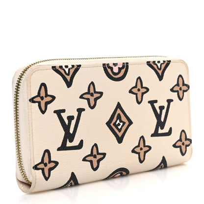 Louis Vuitton Monogram Giant Wild At Heart Zippy Wallet Creme 3 of 6