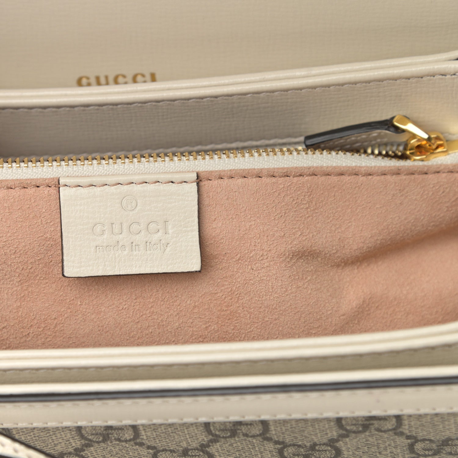 Gucci GG Supreme Monogram Horsebit 1955 Shoulder Bag Beige Mystic White 6 of 12