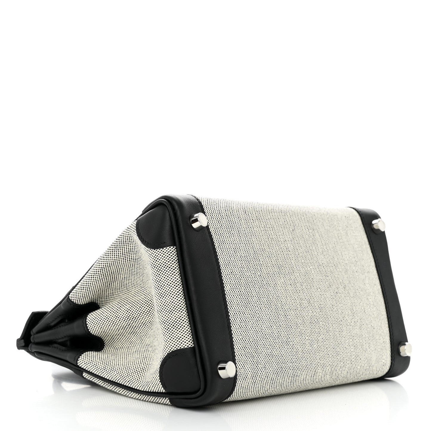 Toile H Swift Birkin 25 Ecru Black