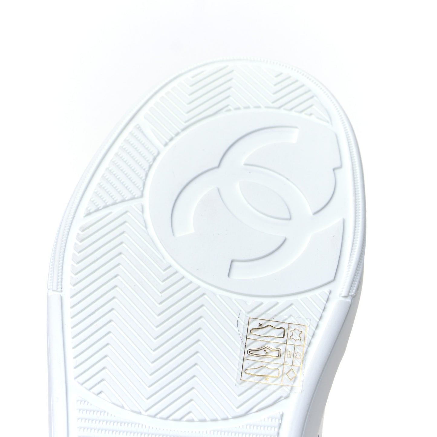 Calfskin Womens Logo Sneakers 36 White Pink