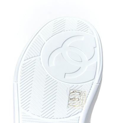 Chanel Calfskin Womens Logo Sneakers 36 White Pink 7 of 8