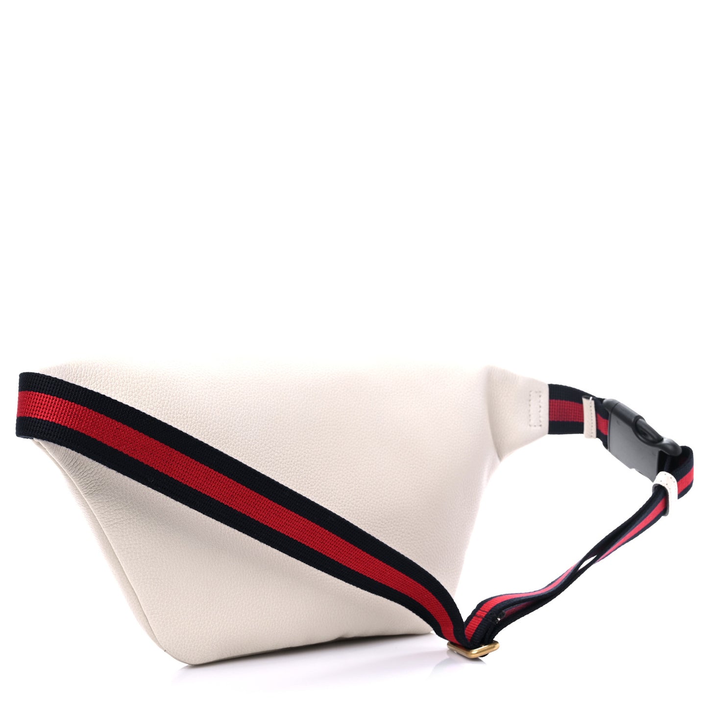 Grained Calfskin Logo Belt Bag White
