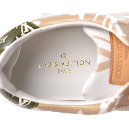 Louis Vuitton Monogram Giant Time Out Sneakers 38 Kaki White Beige 5 of 10