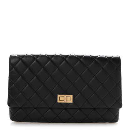 Chanel Aged Calfskin Quilted Reissue 2.55 Clutch Black 1 of 10