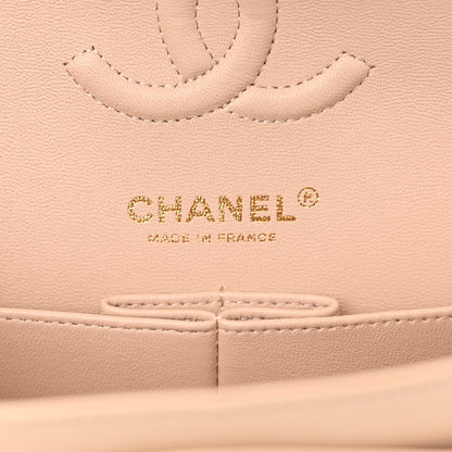 Chanel Caviar Chevron Quilted Small Double Flap Beige 6 of 11