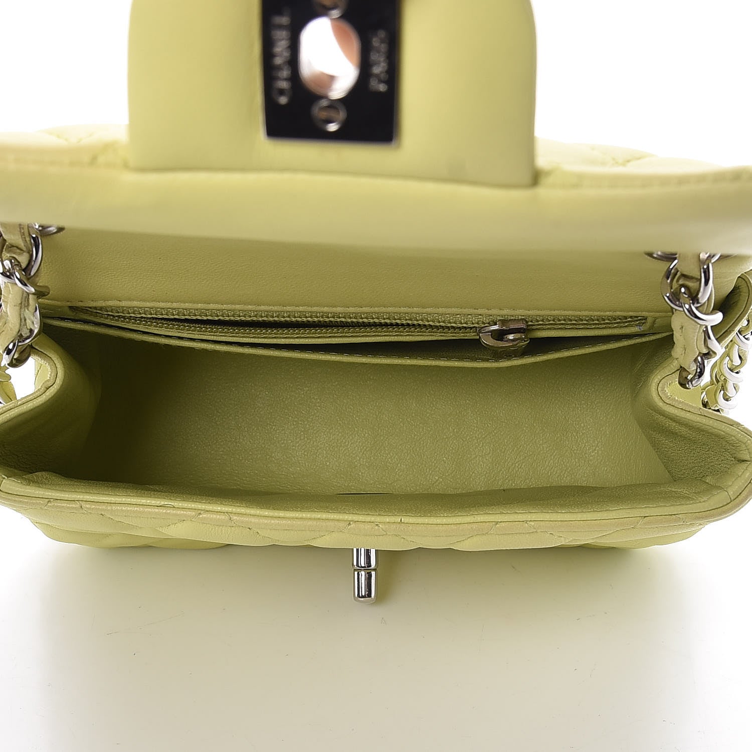 Chanel Lambskin Quilted Mini Square Flap Yellow 5 of 14
