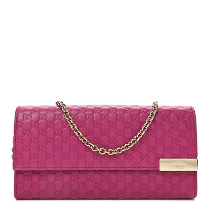 Gucci Soft Microguccissima Dice Chain Wallet Bright Bouganville 1 of 5