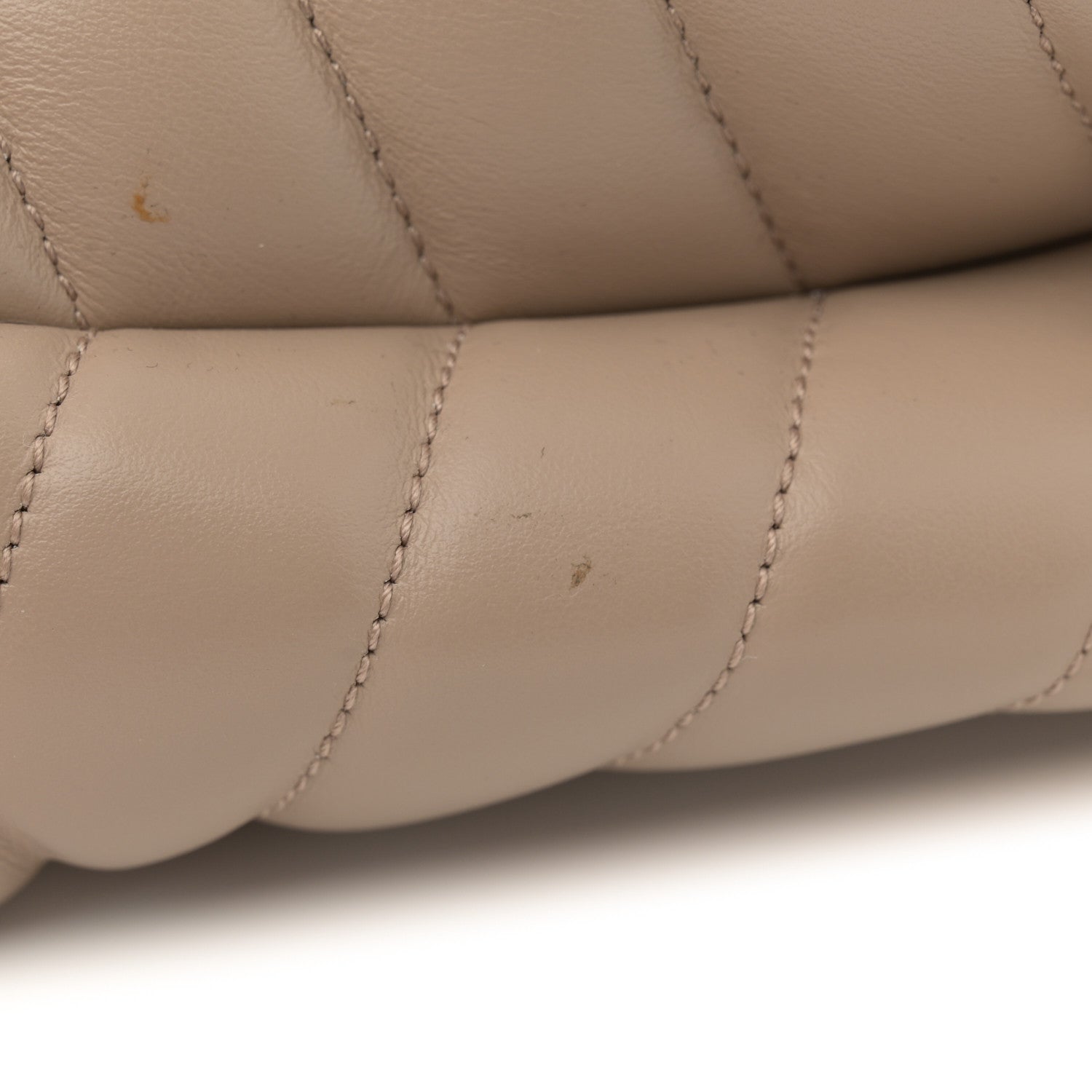 Saint Laurent Calfskin Y Quilted Monogram Medium Loulou Chain Satchel Nude Powder 13 of 15