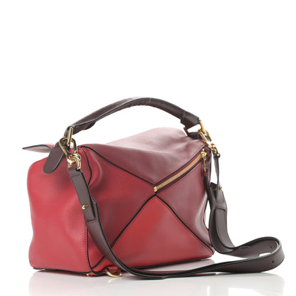 Loewe Calfskin Colorblock Medium Puzzle Bag Red 3 of 13