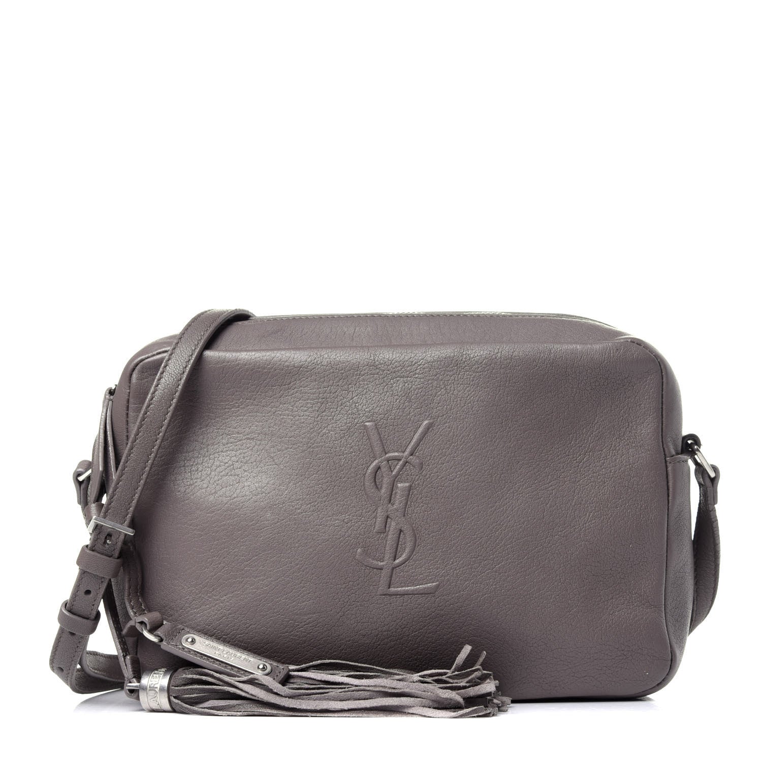 Saint Laurent Lambskin Monogram Small Lou Camera Bag Fog 1 of 12