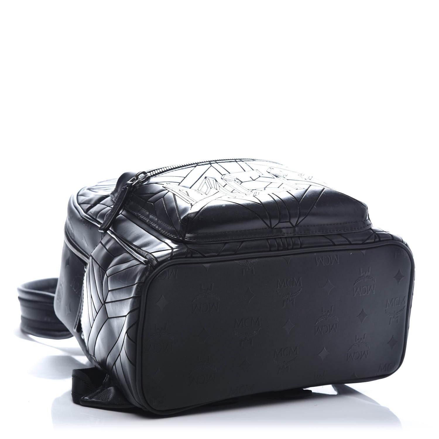 MCM Calfskin Small Bionic Backpack Black 3 of 10