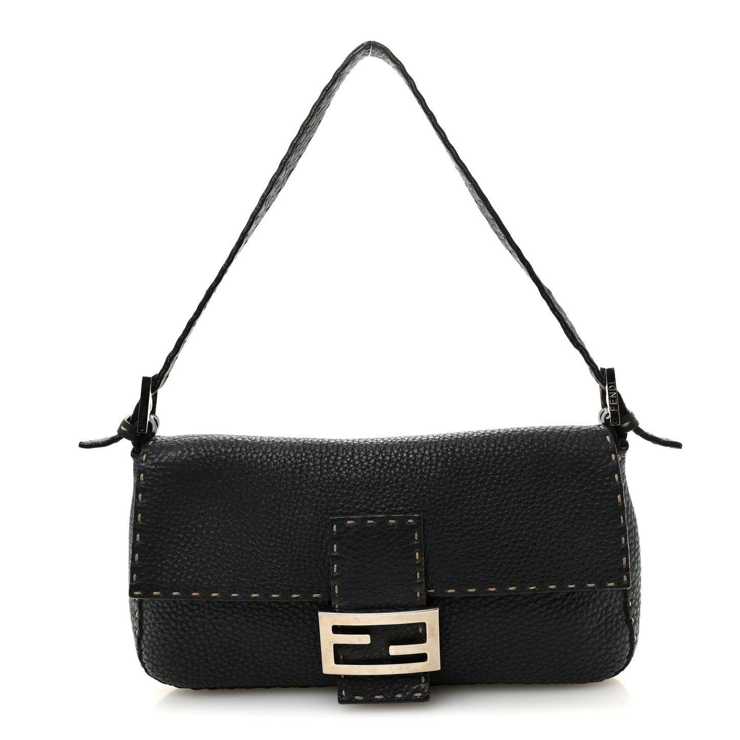 Calfskin Romano Selleria Baguette Black