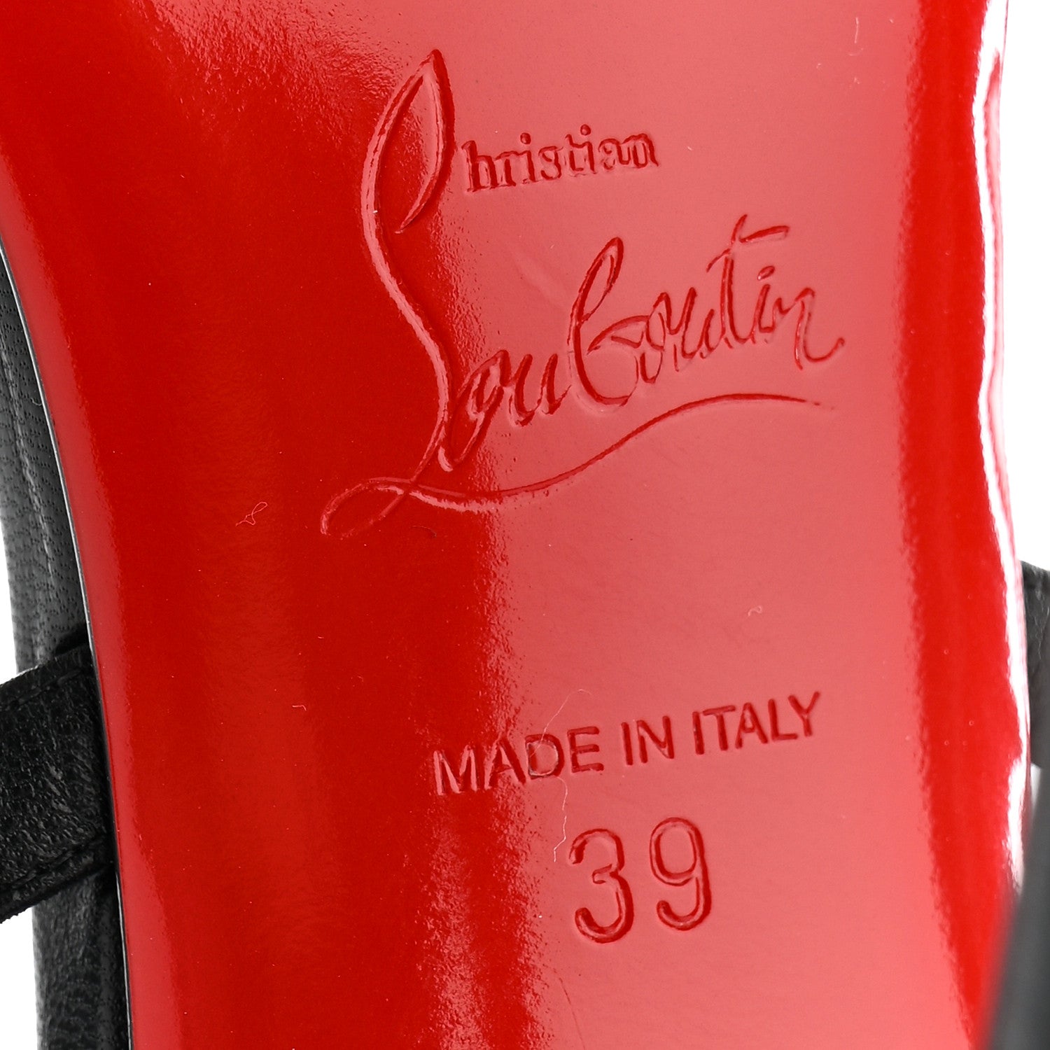Christian Louboutin Calfskin Studded Galerietta 100 Sandals 39 Black 7 of 9