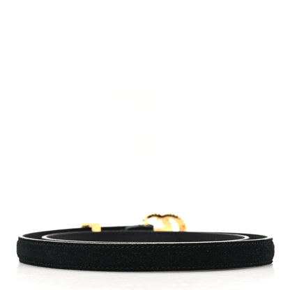 Gucci Suede Calfskin Torchon Double G 15mm Belt 70 28 Black 2 of 4