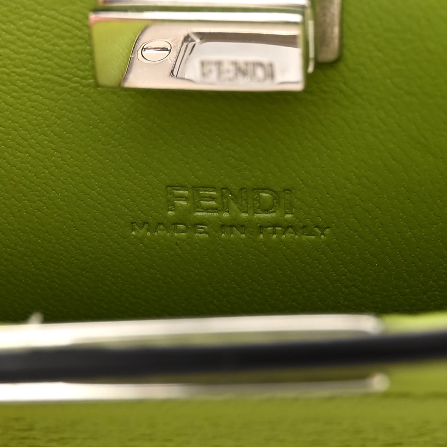 Fendi Shiny Nappa Nano Peekaboo Maxi Handle Satchel Wasabi 6 of 9