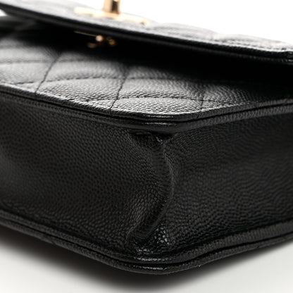 Chanel Caviar Quilted Trendy Handle Clutch With Chain Black 12 of 12