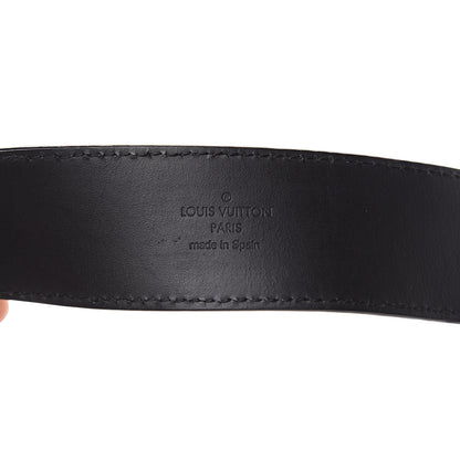 Louis Vuitton Suede Calfskin Mini Damier 40mm LV Initiales Belt 95 38 Black 8 of 8