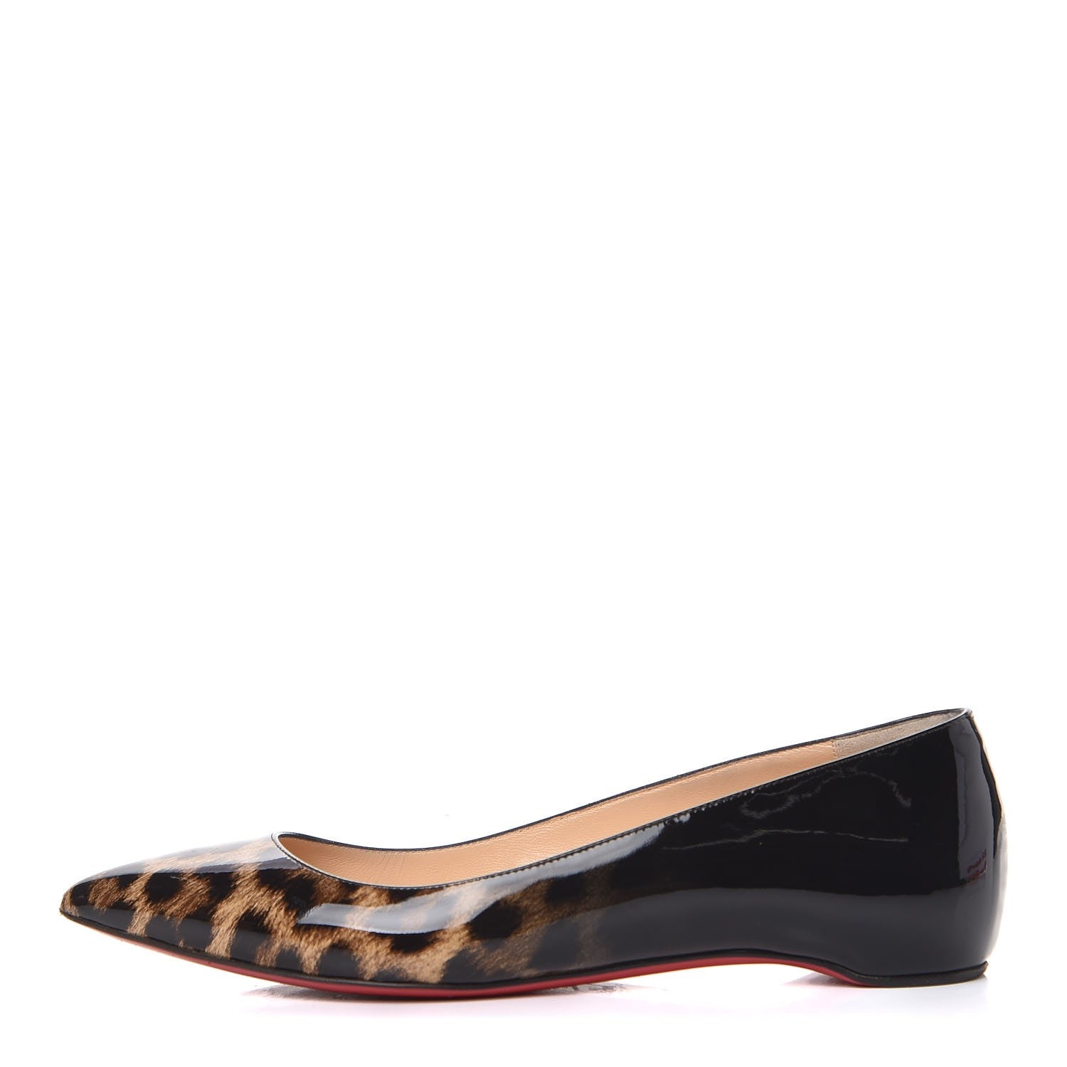 Christian Louboutin Patent Degrade Leopard Pigalle Follies Flats 35.5 Leopard Black 1 of 12