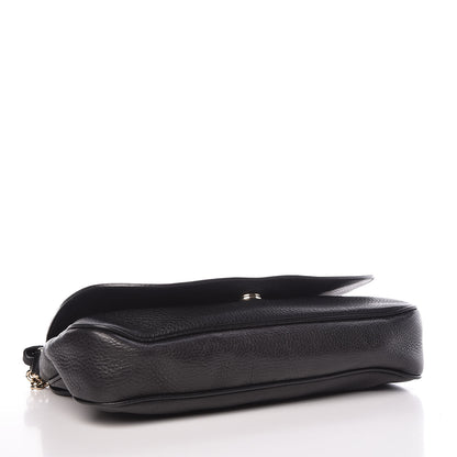 Gucci Pebbled Calfskin Medium Soho Flap Crossbody Black 4 of 17