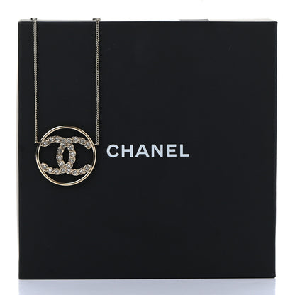 Chanel Baguette Crystal High Society CC Pendant Necklace Gold 7 of 7