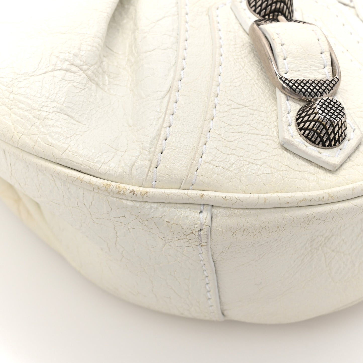 Agneau Arena Le Cagole Shoulder Bag XS Optic White