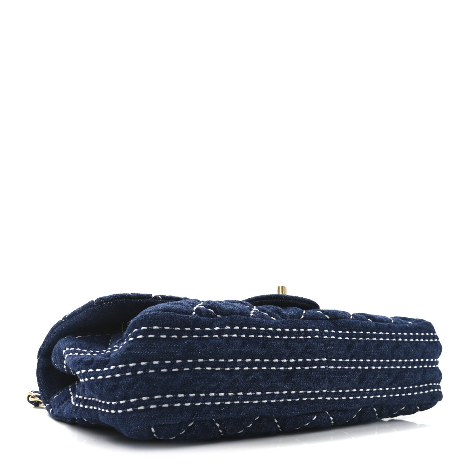Chanel Denim Quilted Medium Denim Trip Single Flap Blue 4 of 10