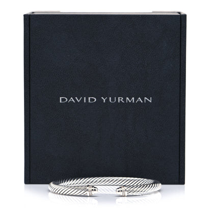 David Yurman Sterling Silver Diamond 5mm Cable Classics Dome Bracelet 5 of 5