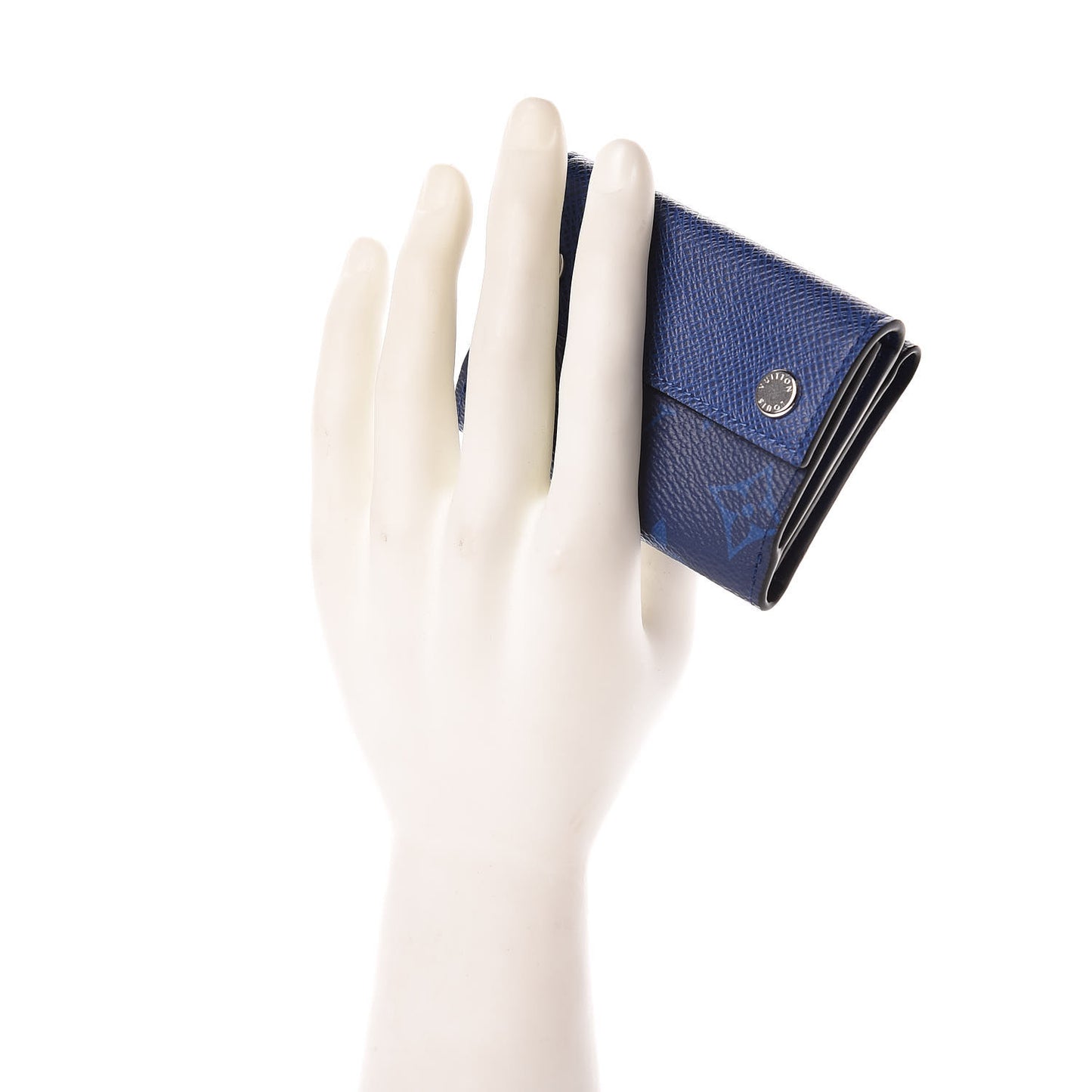 Monogram Taiga Discovery Compact Wallet Cobalt