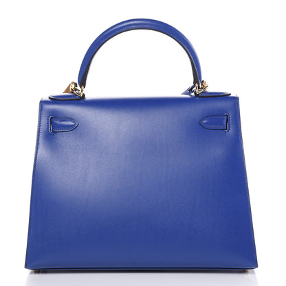 Hermes Tadelakt Kelly Sellier 28 Bleu Electrique 5 of 33