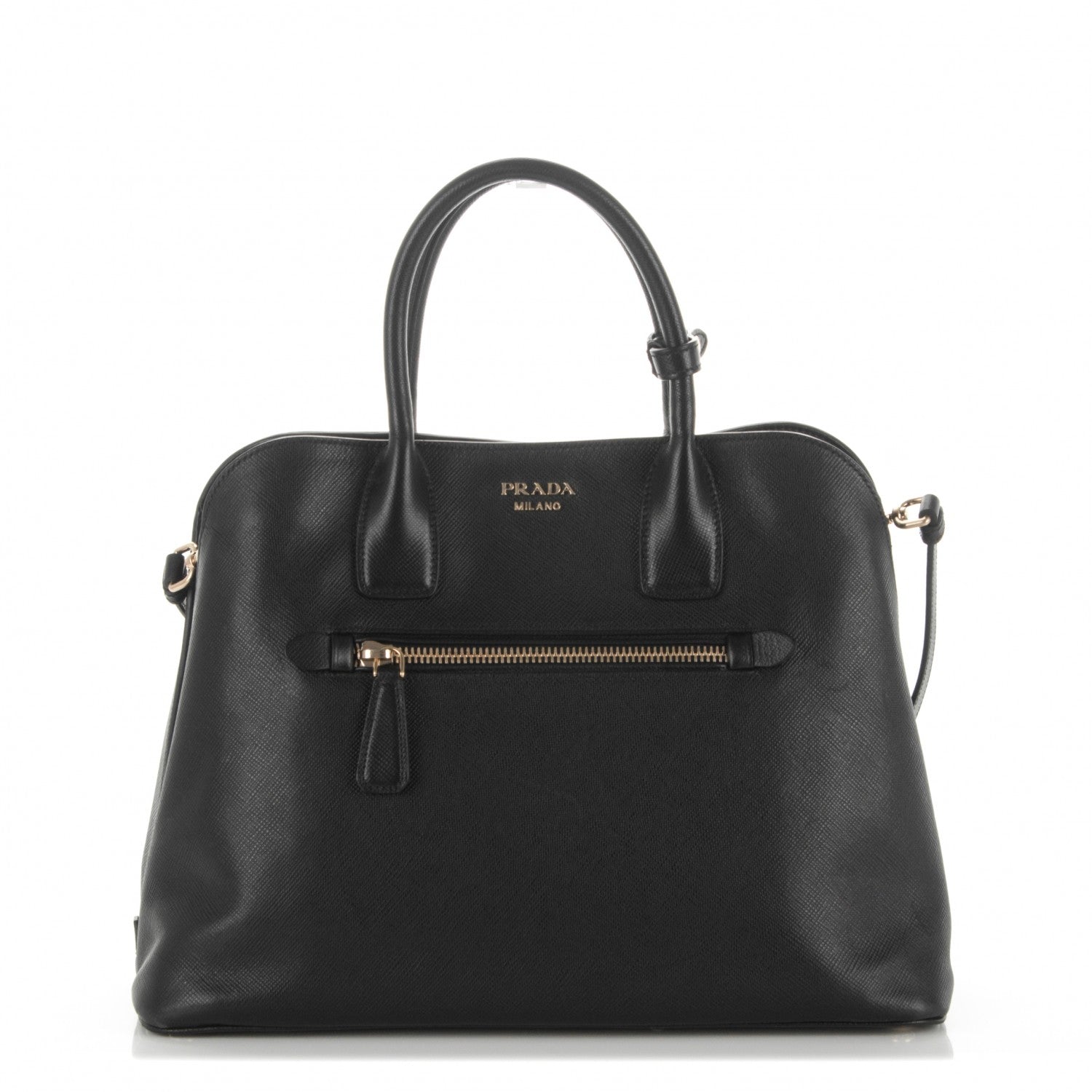 Prada Saffiano Cuir Open Promenade Tote Black 1 of 7