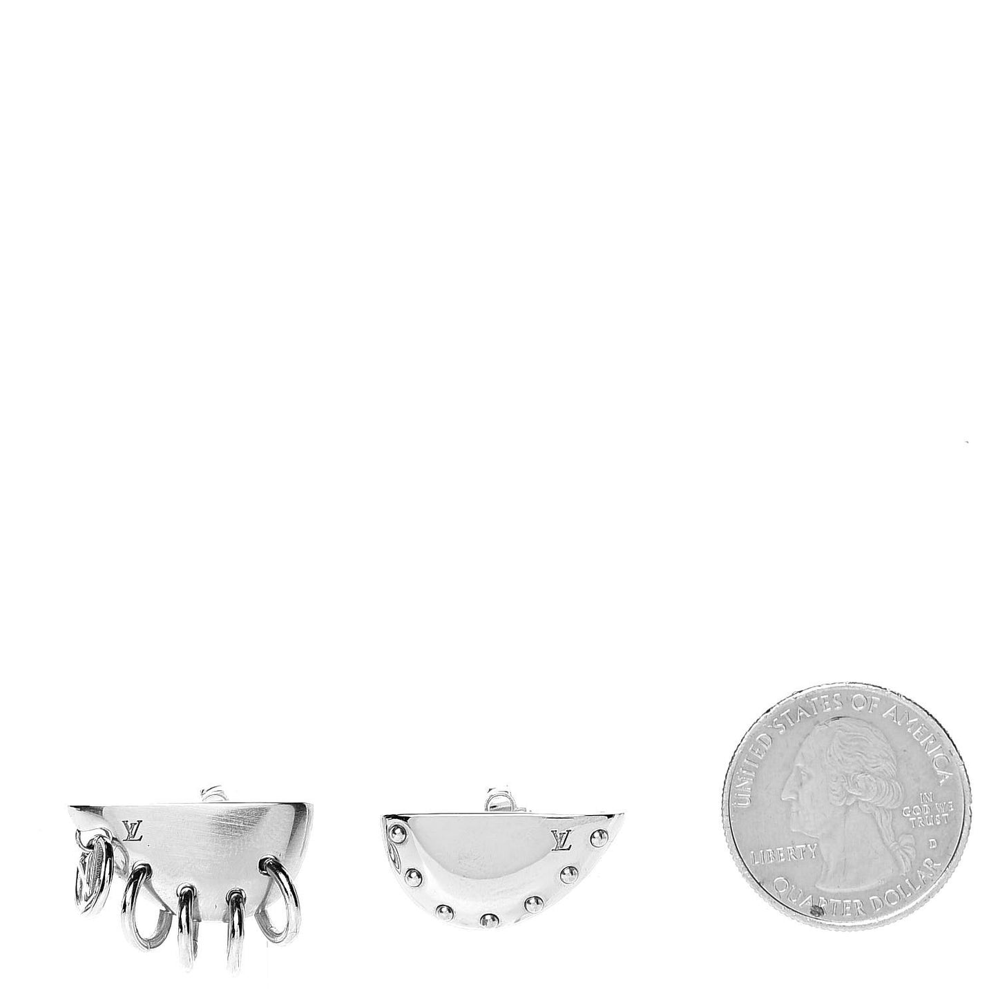 Brass Bionic Earrings Palladium