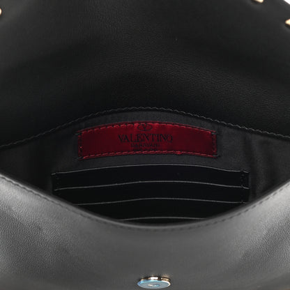 Valentino Garavani Vitello Medium Rockstud Envelope Flat Wristlet Pouch Black 6 of 6