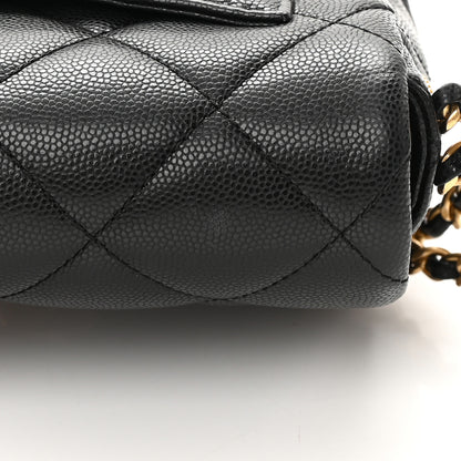 Chanel Caviar Quilted Mini Twist Your Buttons Flap Black 11 of 12
