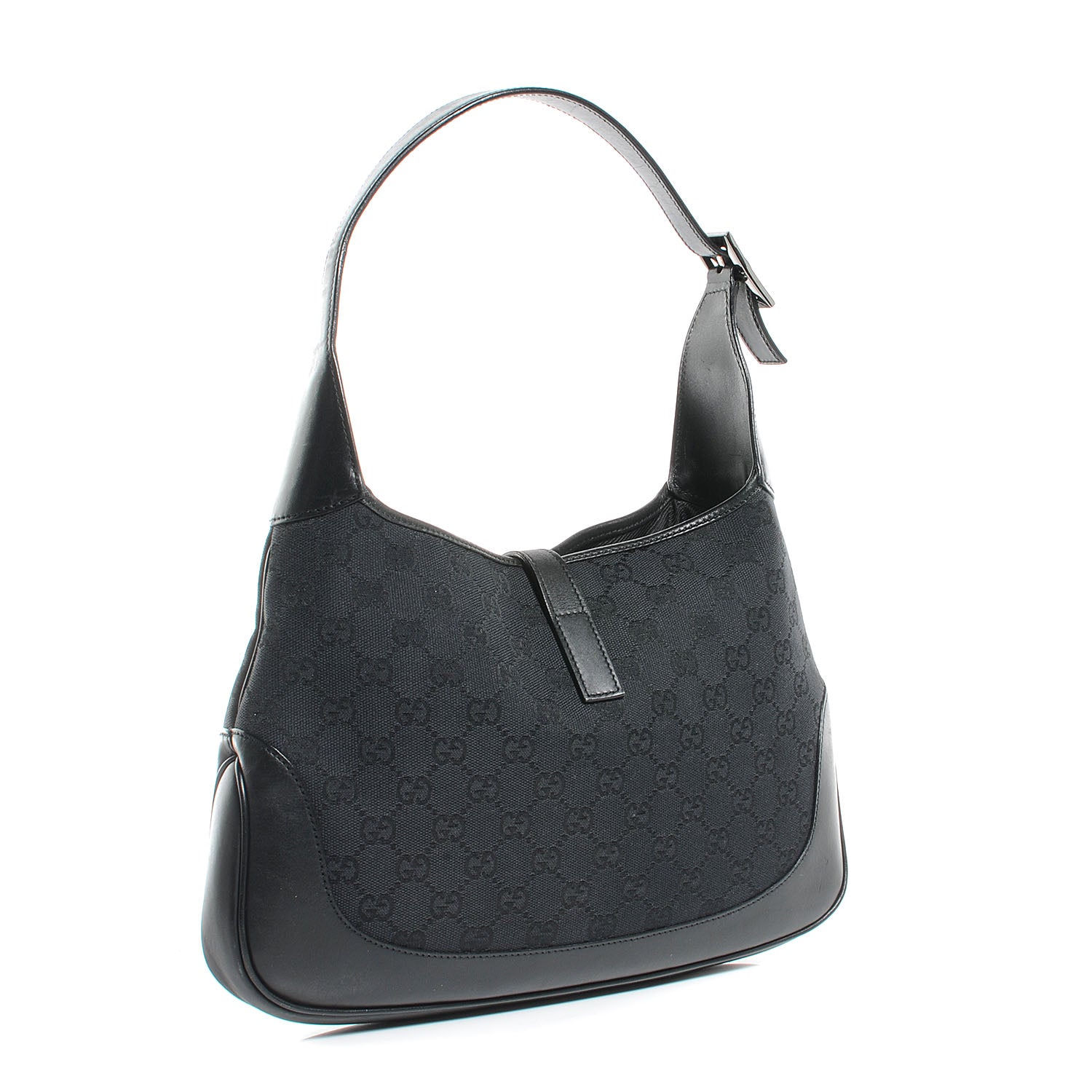 Gucci Monogram Small Jackie O Hobo Black 3 of 7