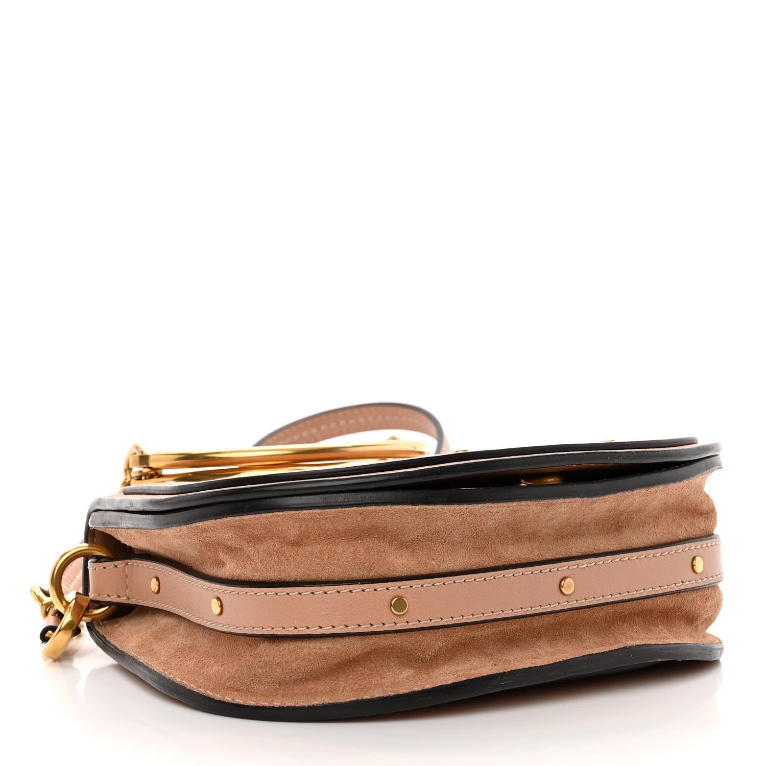 Chloe Calfskin Suede Small Nile Bracelet Bag Biscotti Beige 4 of 12