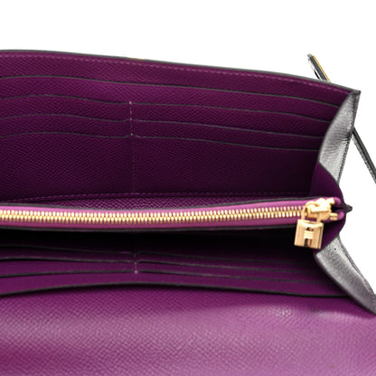 Hermes Epsom Verso Kelly Longue Wallet Raisin Anemone 5 of 8