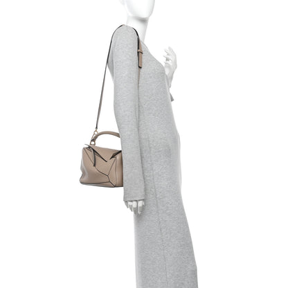 Loewe Grained Calfskin Small Puzzle Bag Sand 2 of 9