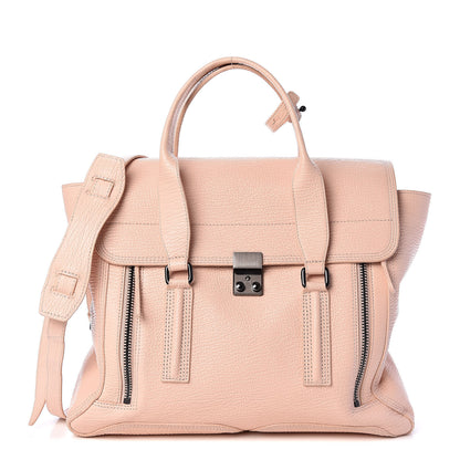 3.1 Phillip Lim 3.1 Textured Calfskin Large Pashli Satchel Blush 1 of 8