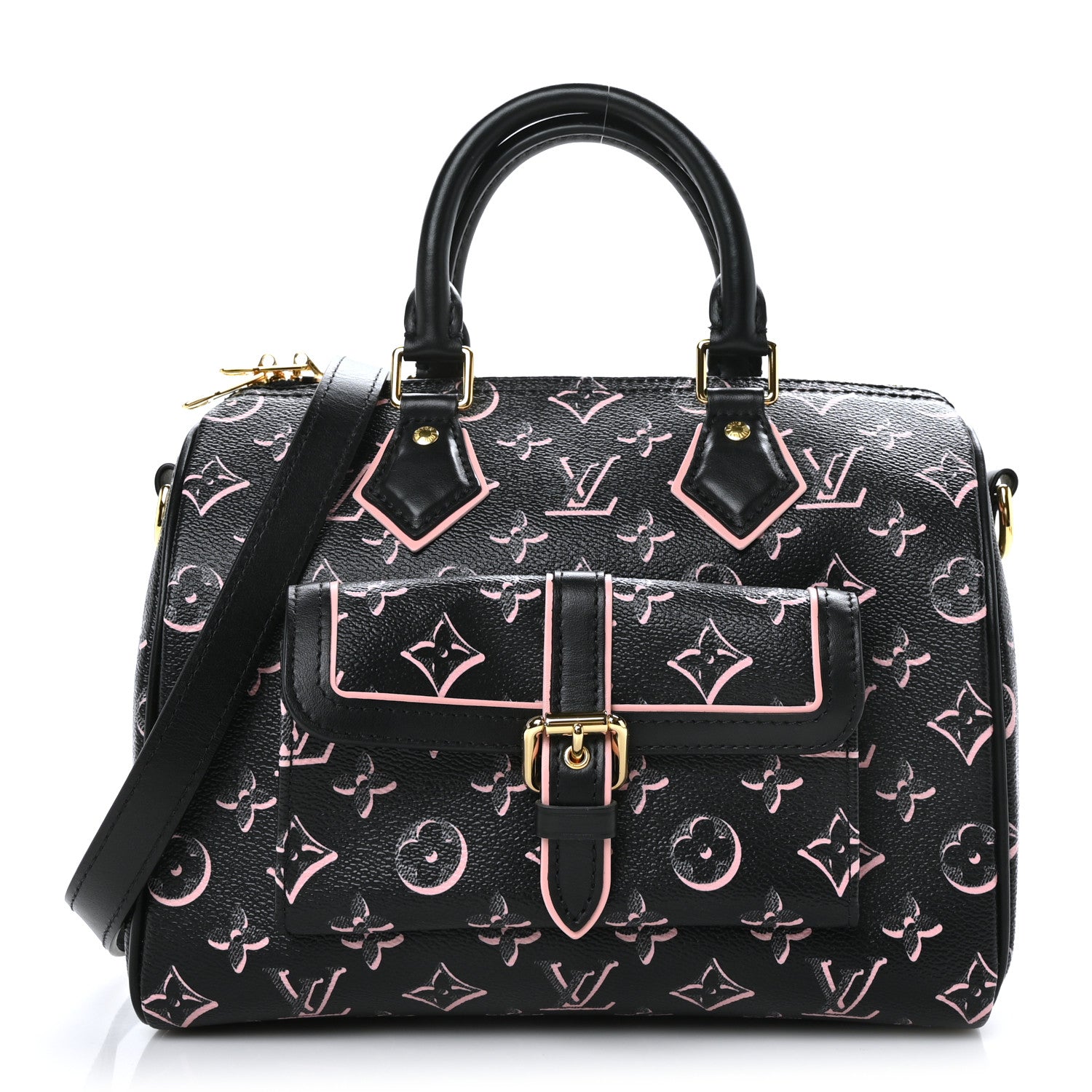 Louis Vuitton Monogram Fall for You Speedy Bandouliere 25 Black 1 of 8